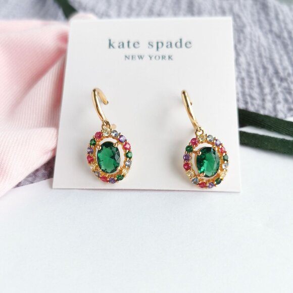 Kate Spade Victoria Gold Earrings Multi Color - Picture 1 of 3